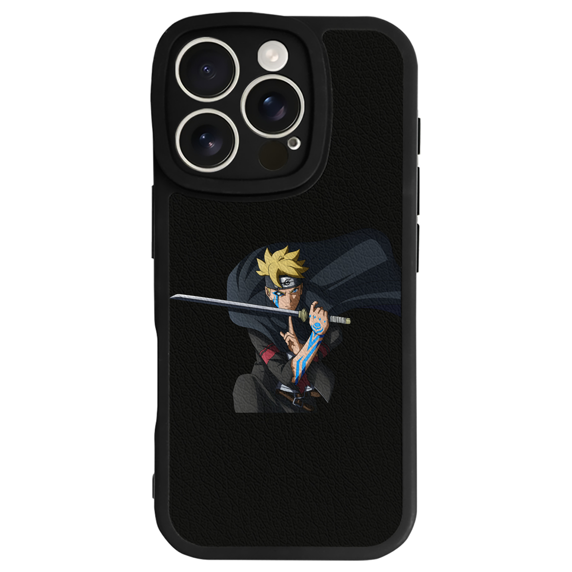 （画像用） NARUTO -ナルト- うずまき ボルト Uzumaki Boruto 【iPhone 16シリーズ対応】シリコンスマホケース（レザー調） 材質：シリコン
